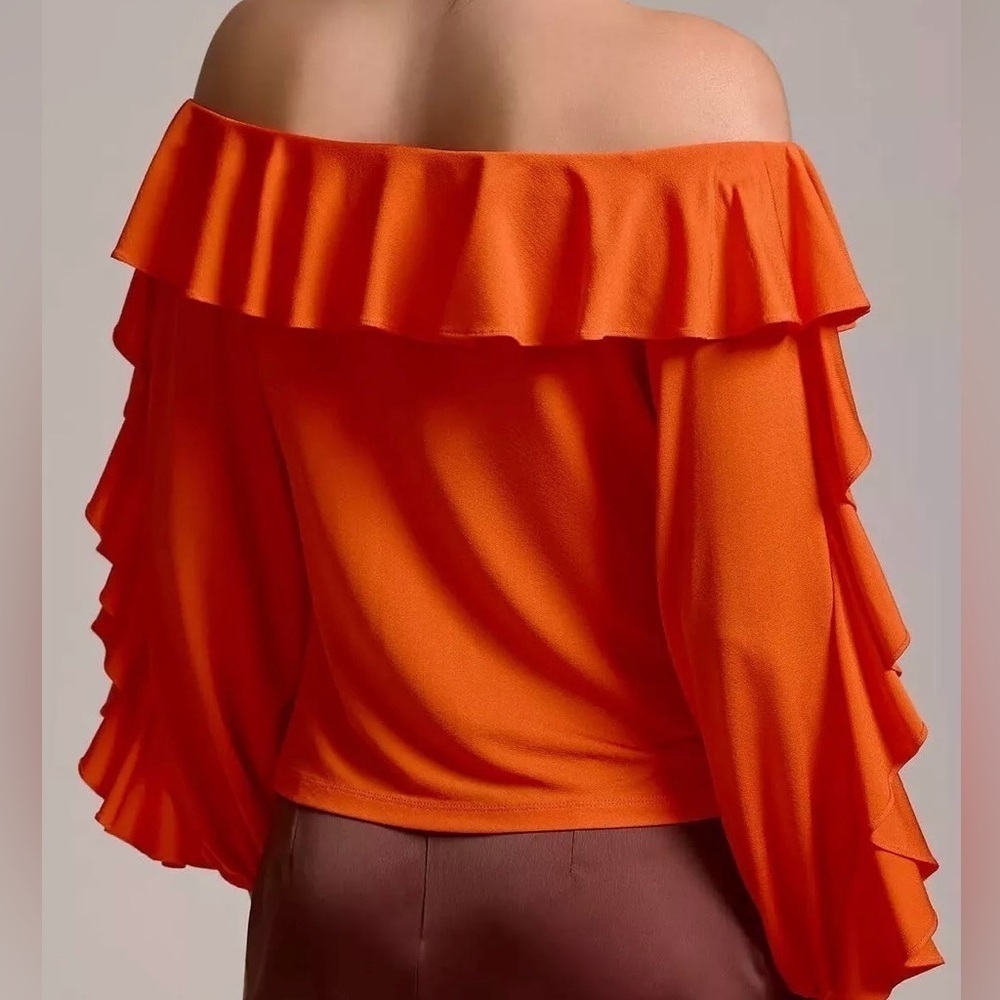 Anthropologie Off-The-Shoulder Ruffle Top - Picture 4 of 9